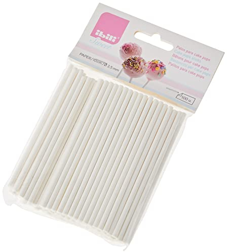IBILI 786510 - Palos para Cake Pops, 10 cm, 100 Piezas
