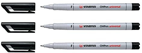 Folienstift - STABILO OHPen universal - wasserlöslich fein - Einzelstift - schwarz