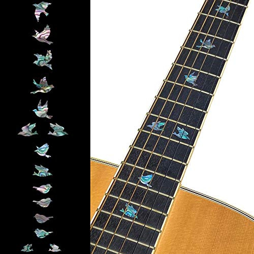 Inlay Sticker Griffbrett Position Marker für Gitarren & Bass - Doves - Abalone-Mix