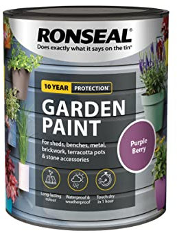Ronseal RSLGPPB750 GPPB750 Garden Paint Purple Berry 750ml, 750 ml