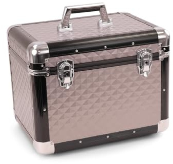 UNIQHORSE Putzbox für Pferde Curve, Putzkasten mit Trennfächern, abschließbarer Putzkoffer für Putzzeug, Reitsport, Stall und Turnier
