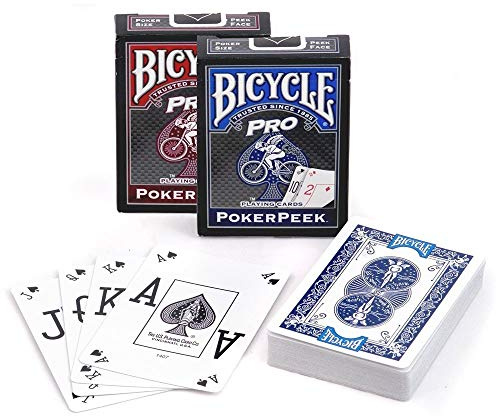 Bicycle Pro Poker Peek Playing Cards - 2 Decks!