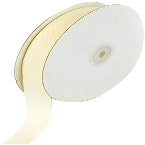 Creative Ideas 50-Yard Solid Grosgrain Ribbon, 5/8-Inch, Ivory