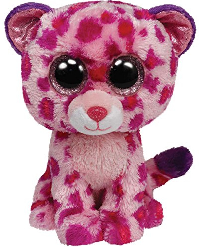 TY 36985 - Pluschtier Beanie Boos Glubschi, Glamour Buddy Leopard, Large, pink