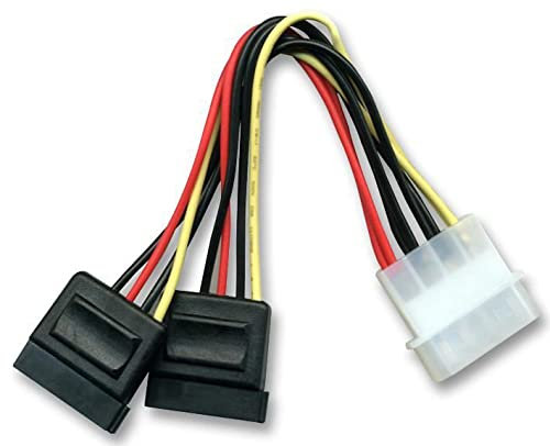 Pro Signal – Molex LP4 a doppia alimentazione SATA 15 pin cavo di collegamento, 100 mm