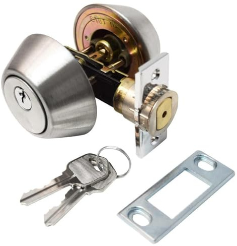Valterra L32CS3208 Silver Double Cylinder Deadbolt - 5/8 Throw, Key Lock