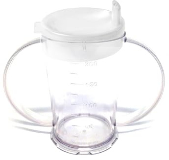 Harfield Clear 2-Handled Beaker & Narrow Spout Reusable Virtually Unbreakable Polycarbonate Plastic