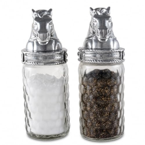 Arthur Court Cast Aluminium Horse Salt & Pepper Set