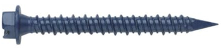 Index HE65057 - Tornillo hormigon cabeza hexagonal punta diamante galvanizado azul 6,5 x 057