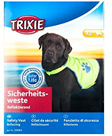 TRIXIE Warnweste für Hunde XL neongelb – Sicherheitsweste mit reflektierenden Elementen für mehr Sicherheit im Dunkeln – verstellbar & pflegeleicht mit Klettverschluss - 30084