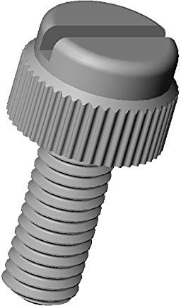 ajile - 20 pièces - Vis moletée fendue nylon diam. M4 | longueur = 10 mm plastique polyamide PA6.6 isolant