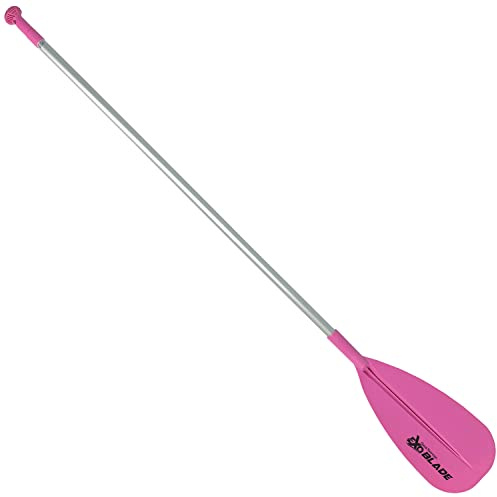 SeaSense Ex-O Blade 1 Adjustable Stand-Up Kayak Paddle, Pink & Silver, 72” - 92” - Aluminum Shaft, Comfort Grip Knob - for Adults, Great for Recreational Paddling, Touring, Racing & SUP Yoga