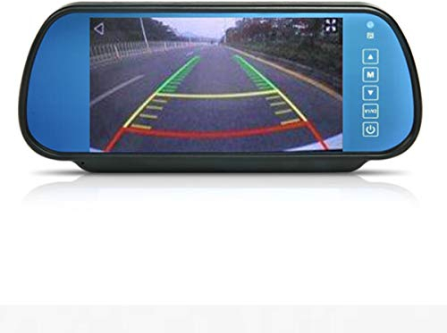 Auto 7 Pollici Monitor, Cocar 12V-24V HD 800x400 2 Canali RCA Specchietto Retrovisore con Telecomando In-Mirror LCD Schermo per Camion la Macchina Fotografica di Sostegno DVD Media Player