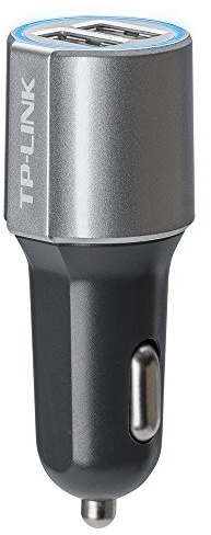 TP-Link 24 W 2-Port USB Car Charger (Charge 65% Faster, Fully Charging iPhone 6s Plus Takes 150 Minutes, Universal Compatibility, UK (CP220))