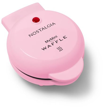Nostalgia MyMini Heart Nonstick WaffleMaker (Pink) for MINIATURE 5 Heart-Shaped Waffles