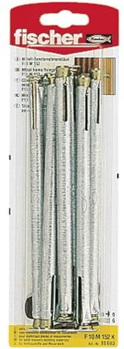 Unbekannt Fensterrahmendübel F 10 M 152 K SB-Karte, Inhalt: 6 x Metallrahmendübel, 6 x Abdeckkappe weiß/dunkelbraun, 088683