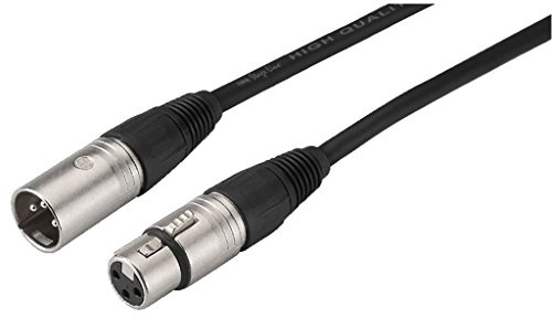 Monacor MECN-2000/SW XLR Kabel 20m schwarz Ø 6,5mm Geräte-Verbindungs- und Mikrofon-Verlängerungskabel