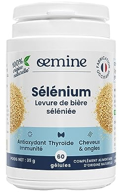 Oemine - Sélénium - Complément alimentaire pour l'Immunité - stress oxydatif - 34.26 g - 60 gélules