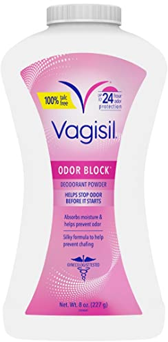 Vagisil Odor Block Deodorant Powder, Talc-Free, 8 Ounce