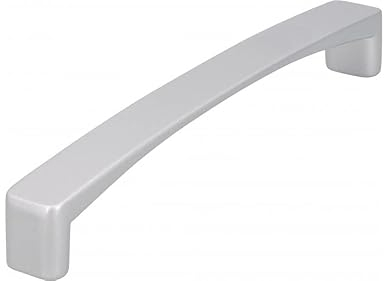 SIRO Möbelgriff Puchheim, Schlicht, Druckguss alufarbig pulverbeschichtet, 136 mm x 23 mm x 16 mm, LA 128 mm, 1666-136PB21