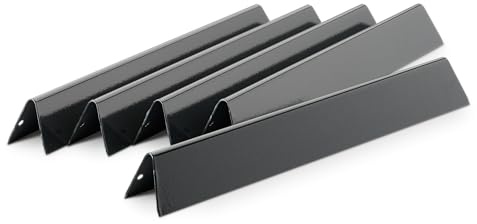 Weber Barres Flavorizer, émaillées, compatibles avec la série Genesis 300 avec Boutons en façade (Set de 5) (7621), Noir