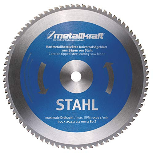 Stürmer Sägeblatt Stahl Ø355 x 2,4 x 25,4 mm Z80 (Gewicht 1,5 kg, 80 Zähne, Material Stahl) 3853504