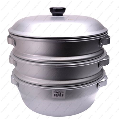 M.V. Trading ST30 3-Tier Aluminum Steamer, 12-Inch