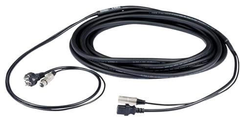 Proel PH080LU20 - Cavo professionale combinato per segnale audio e alimentazione di rete, Nero.