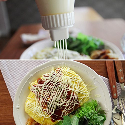 Plastic Sauce Squeeze Bottle | 5 Holes, Leak Proof, Cover Cap, Dispenser