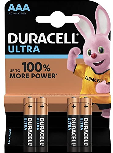 Duracell Batterie alcaline AAA, confezione da 4
