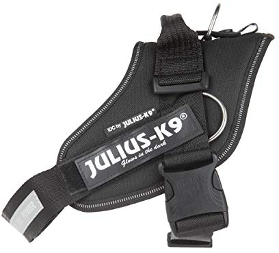 Julius-K9, IDC Powergeschirr mit Seitenringen, Größe: M/0, schwarz