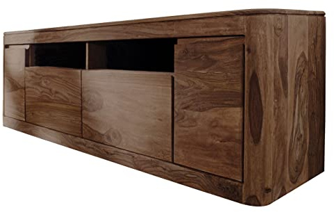 MASSIVMOEBEL24.DE | Toronto TV-Board 178x58x40 Sheesham/Palisander, Farbe:Dunkelbraun gebeizt, Größe:178x40x58 cm (BxTxH)