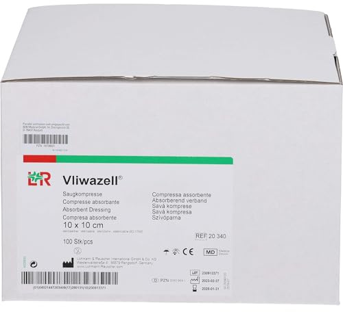 VLIWAZELL Saugkompressen 10x10 cm unsteril 100 St