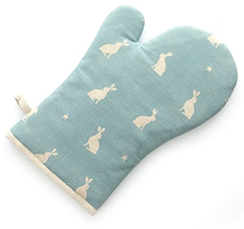 Dexam Rushbrookes Stargazing Hare 100% Cotton Oven Gauntlet ,Blue,33 x 20