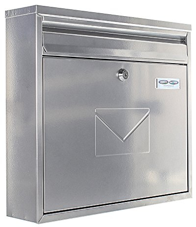 Rottner Teramo Grande boîte aux lettres à double ouverture en acier Argent