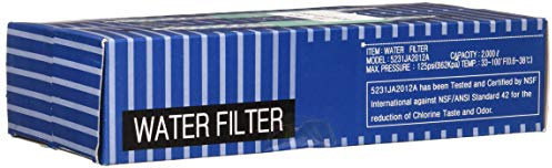 Vattenfilter 5231JA2012A | 2-pack – vattenfilter kompatibelt med LG, Hotpoint kylskåp – ersätter modellerna 5231JA2012B, BL9808, BL-9808
