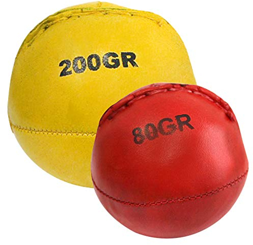 Wurf- und Schlagball aus Leder (ROT, 80 g) - Baseball - 1 Stück