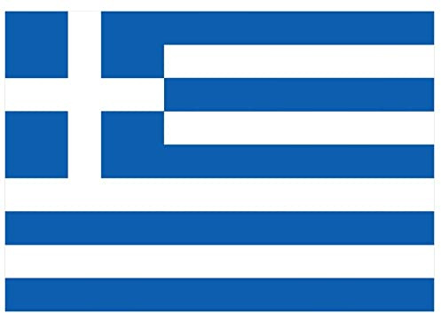 Samunshi® Griechenland Flagge Aufkleber Autoaufkleber in den Nationalfarben - 25x17,5cm