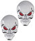 Metal Skull Autoaufkleber, 2 Stück 3D-Skull aus Zinklegierung, Metall, Autoaufkleber, Totenkopf, Emblem, Badge, Auto-Styling, Aufkleber, Zubehör für Auto und Motorrad