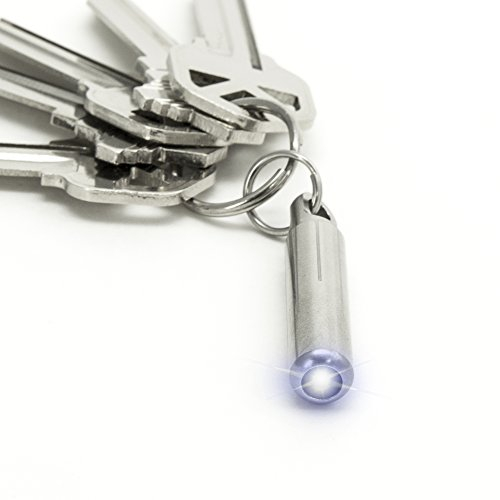 KeySmart Nano Taschenlampe | Edelstahl Schlüsselanhänger Taschenlampe