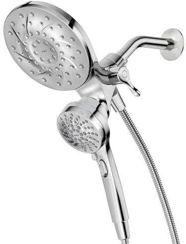Moen 26009 Tub Faucets and Accessories Magnetix 2.5 GPM Handheld/Rain Shower Head 2-in-1 Combo Featuring Magnetic Docking System, Chrome