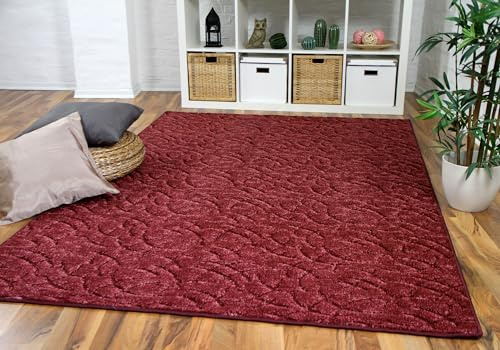 Snapstyle Frieda - Taglio di Contorno Tappeto a Pelo Alto a Pelo Lungo - Rosso - 17 Dimensioni