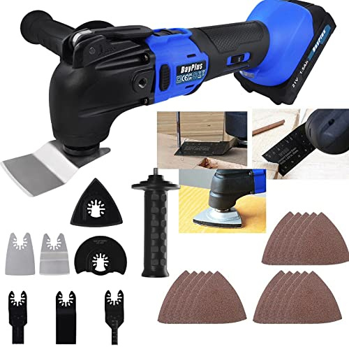 ZanGe Oscillating Multi Tool, 170W, 20000rpm, Multi Purpose Tool for Sanding Scraping Cutting Polishing Grinding Grout Removal, Includes 22-Piece Universal Accessories