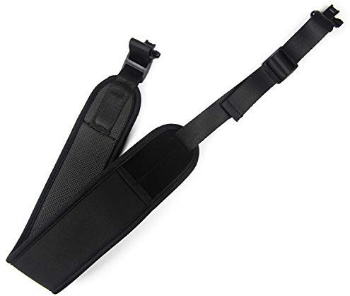 GUGULUZA Sangle de Fusil, 2.54cm Pivotants, Néoprène, Réglable Bretelle à Carabine Noir