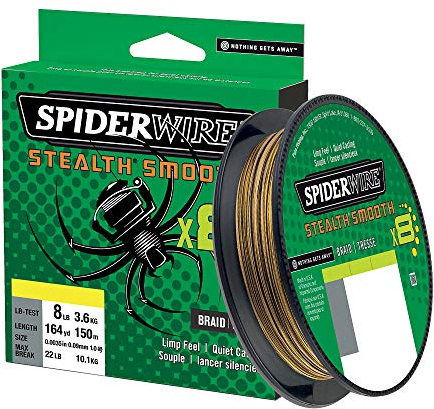 SPIDERWIRE Geflochtene Schnur, Stealth Smooth 8, 300 m, Camo, 0,13 mm/12,7 kg