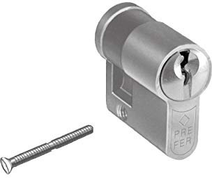 Art. 6A005410 MEZZO CILINDRO Sagomato Ottone satinato - L - 65 - A - 56 - B - 9 - Perni - 5