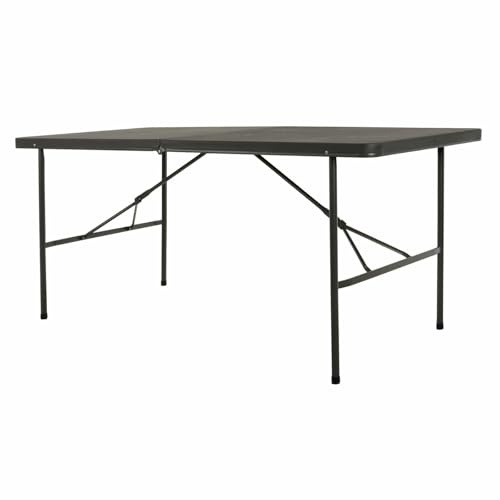 Azuma 6ft Folding Table Heavy Duty Trestle, Sturdy Steel Frame, Vacuum-Moulded Top, Foldable Design with Carry Handle, Portable Table for Events, Parties, Craft Fairs, Commercial Use 80kg Max Load New