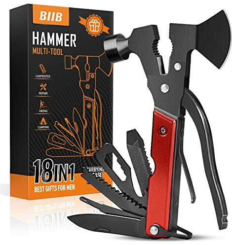 BIIB Geschenke für Männer, 18 in 1 Multitool Gadgets für Papa Geschenk, Adventskalender Füllung Männer, Geburtstagsgeschenk für Ihn Weihnachtsgeschenke, Camping Zubehör Papa Geschenk Weihnachten