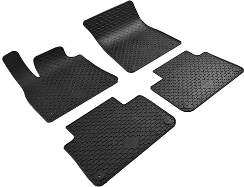 WALSER DirtGuard Gummi Fussmatten Auto für Audi E-Tron/E-Tron Sportback 2018-2022, Q8 E-Tron Sportback/Q8 E-Tron SUV 2022-2025, 100% passgenaue Auto Fußmatten, robuste Universal Fußmatte Auto