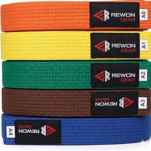 Rewon Gear Karate kampsport och Taekwondo-bälte (orange, 3/260 cm)